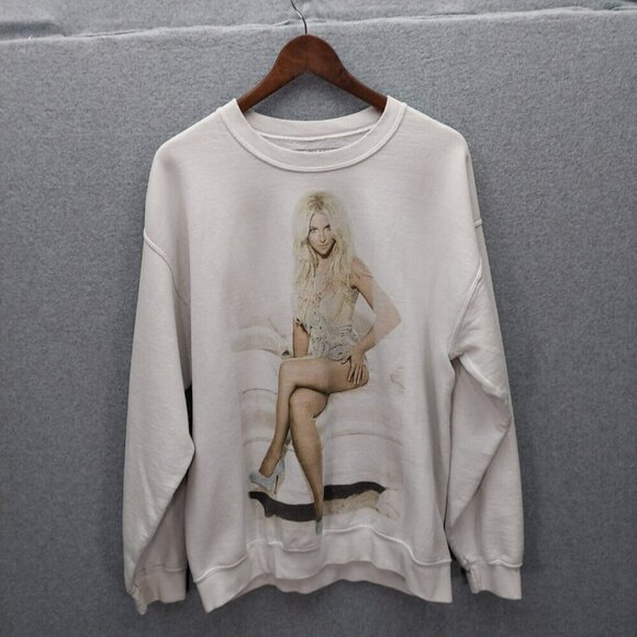 Britney Spears Collection  White Crewneck Sweatshirt  Size Medium - Picture 1 of 5